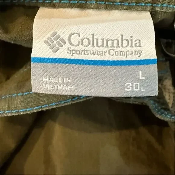 Columbia Men's Convertible Cargo Hiking Pants Green Size L 29-30" Inseam‎ - Picture 6 of 12